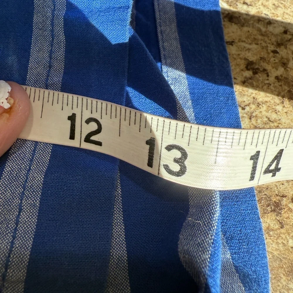 Old Navy Blue and White Striped High Waist Shorts